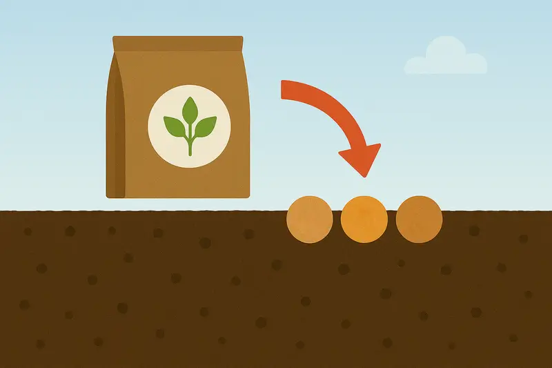 diagram showing nutrients going into soil