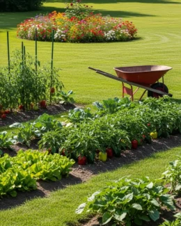 Healthy home lawn and garden with biological treatments