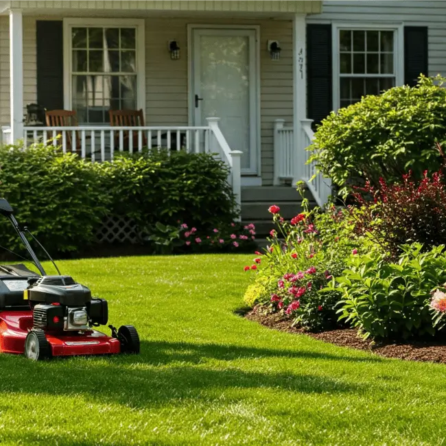 A beautiful front lawn and garden treated with bio solutions from Velocity Green
